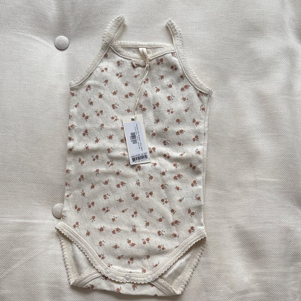 Quincy Mae organic pointelle tank onesie